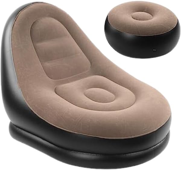 Sillón Inflable Premium con Puff | Comodidad Instantánea para Casa y Exterior