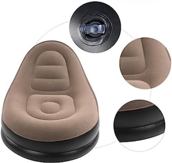 Sillón Inflable Premium con Puff | Comodidad Instantánea para Casa y Exterior