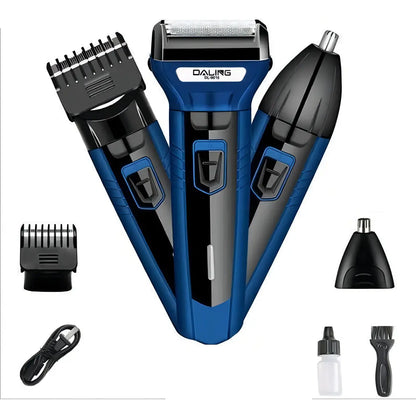 Afeitado Total | Kit de Afeitado 3 en 1 Recargable